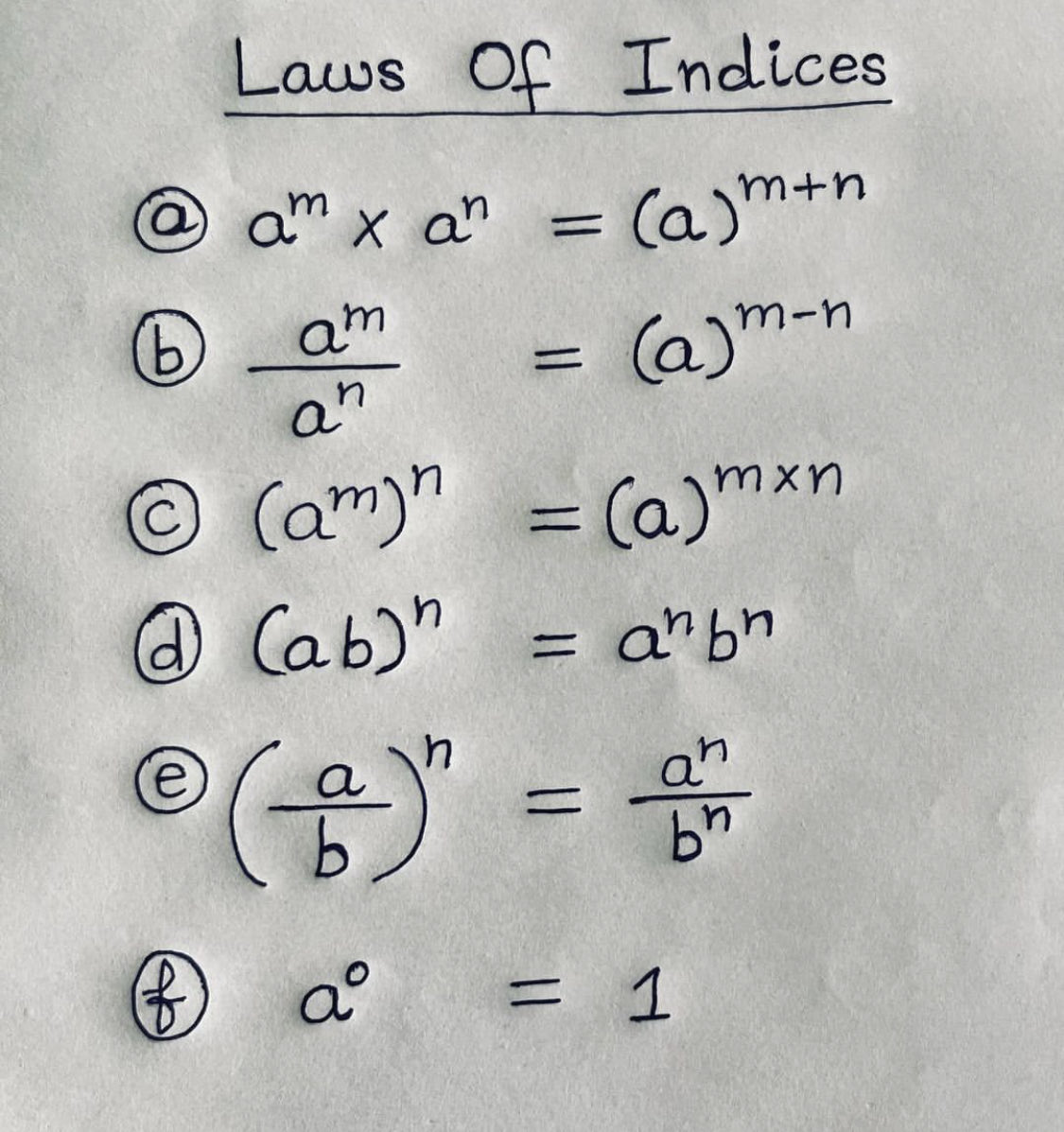 xKnowledgeBANK's tweet photo. Laws of Indices https://t.co/AjAX9hS2TL
