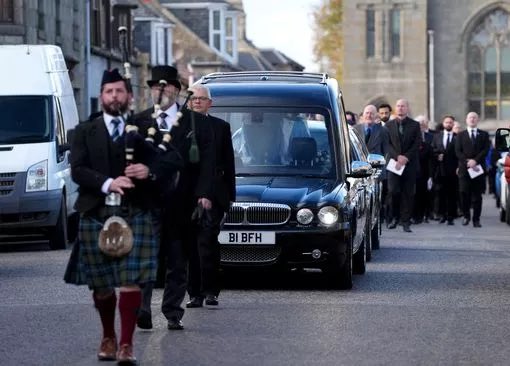 JNHanvey's tweet photo. Today I joined with family and dear friends of Alex to bid our last fond farewell. 

Alex inspired all of Scotland into vibrant political engagement and debate, and that legacy will survive him. He will continue to inspire, guide and comfort us all in the days, weeks and years ahead as we complete the delivery of his dream. 

Rest in eternal peace, chief. 🏴󠁧󠁢󠁳󠁣󠁴󠁿