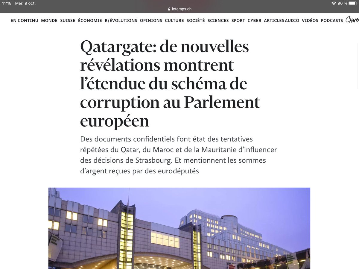 IsaSynopsis's tweet photo. @AmauryBrelet #CorruptionUE Ăa continue en toute tranquillitĂ© et en toute impunitĂ© #Qatar & autres https://t.co/n6AMEJL3jk