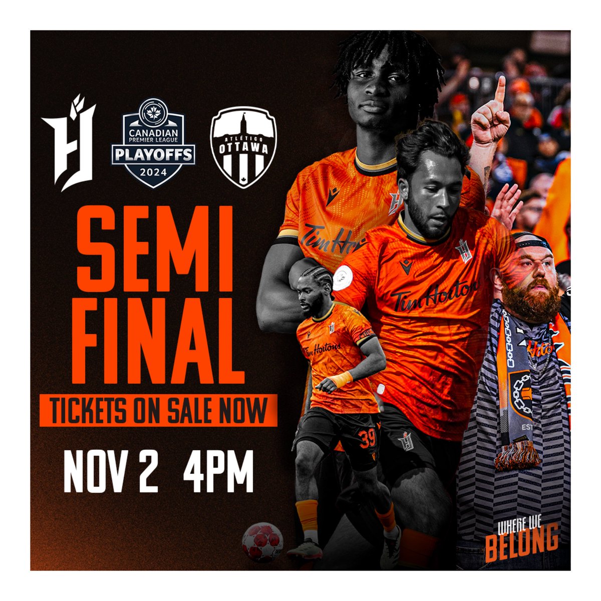 NorthlyHamilton's tweet photo. Hamilton, it’s Forge FC’s last home match of the season! We face Ottawa on Nov 2nd for a spot at the CPL Final in Calgary 🚨

We’re not done yet! 🔨 https://t.co/7Ad3hTt1ty