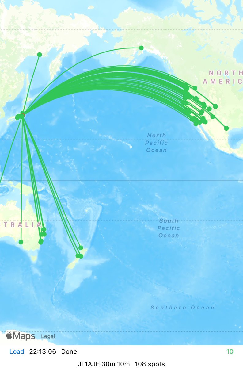 JL1AJE's tweet photo. Calling CQ #10m #JS8 into North America with 20w https://t.co/db7oPn7Uwa