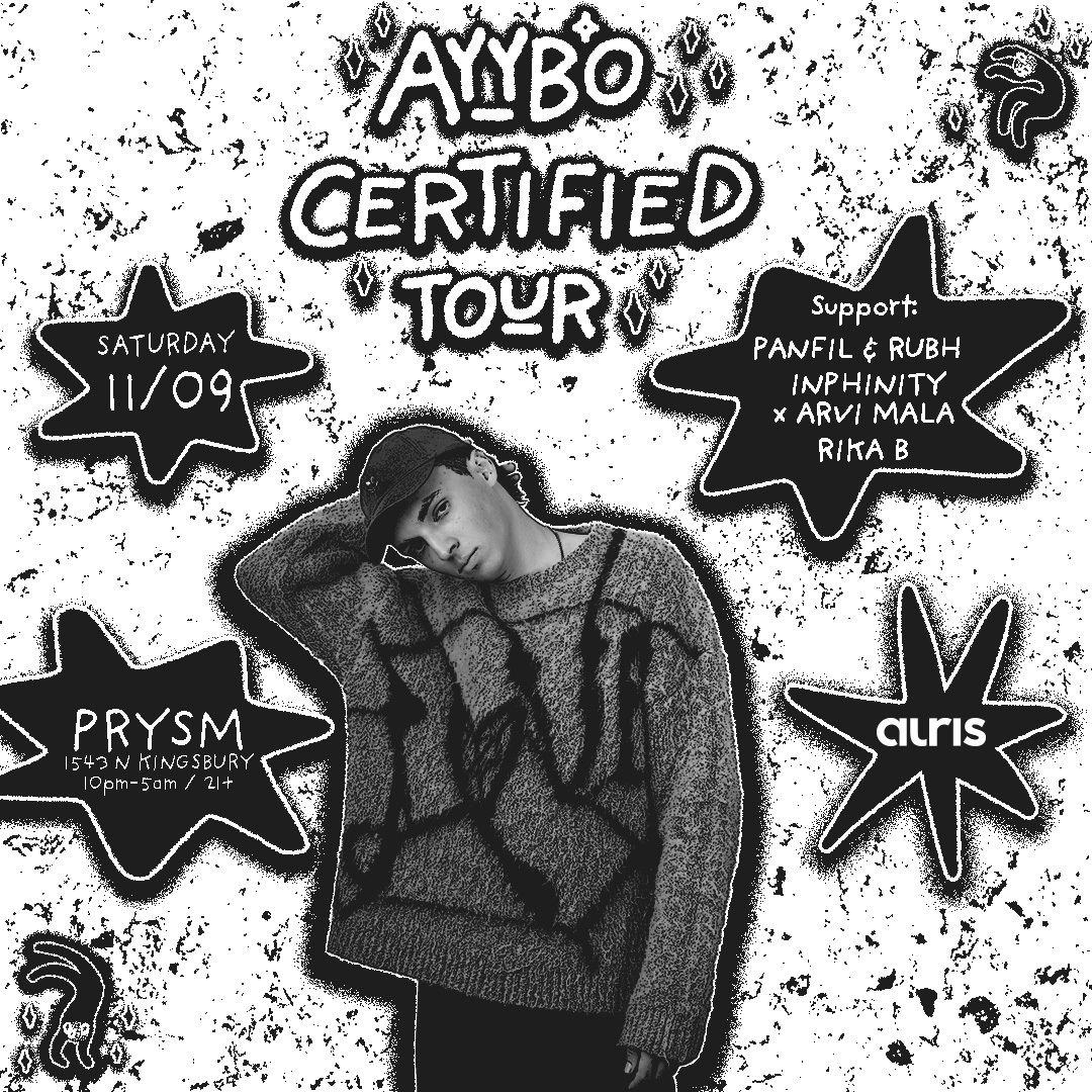 SUPPORT ADDED 📣 Chicago selectors <a href="/PanfilRubh/">Panfil & Rubh</a>, <a href="/djinphinity/">inphinity</a>, <a href="/itsARVIMALA/">ARVI MALA</a>, &amp; Rika B.  join <a href="/AYYBOmusic/">AYYBO</a> next Saturday at PRYSM

Tickets are moving fast! 

🎟️ hive.co/l/ayybo1109
