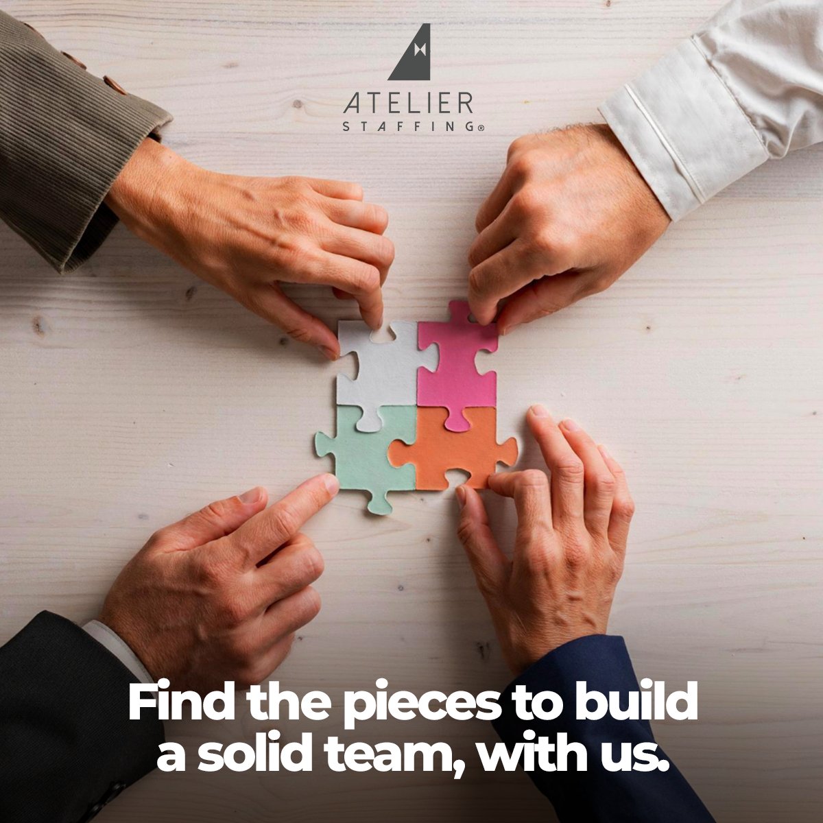 AtelierStaffing's tweet photo. Build a solid team with us.
#AtelierStaffing #StaffingCulture https://t.co/GLZA62yxic