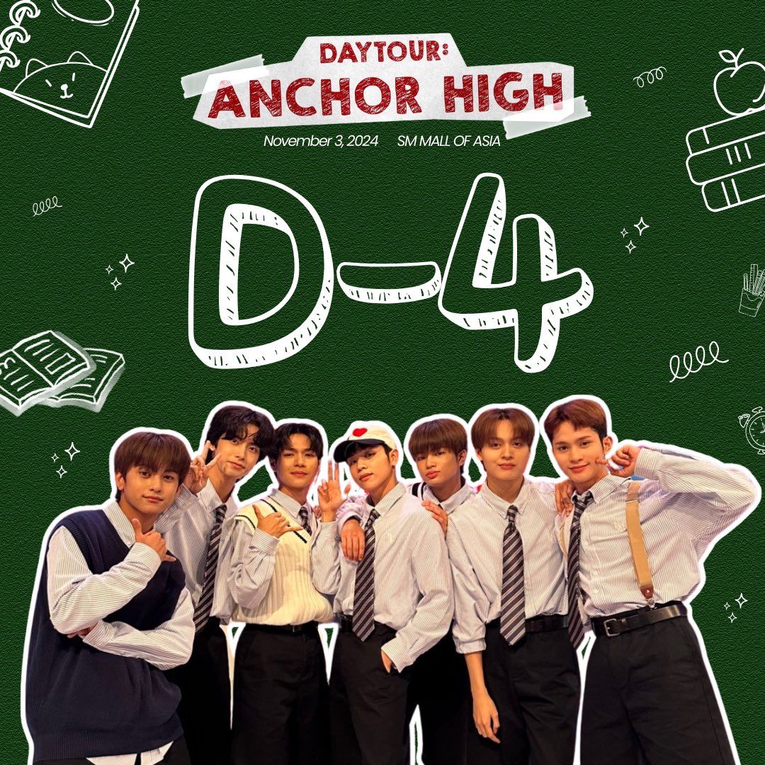 🎉 Anchors, 4 days to go until Daytour: Anchor High concert! 🎉

🧐 Knows mo na ba ang seatmate mo? Tag your concert buddy below and let’s share the hype! 👯‍♀️💖

We know everyone’s excited, but let’s be ready by doing our assignments! 🎤💪

📚 Assignment 101: Memorize and practice