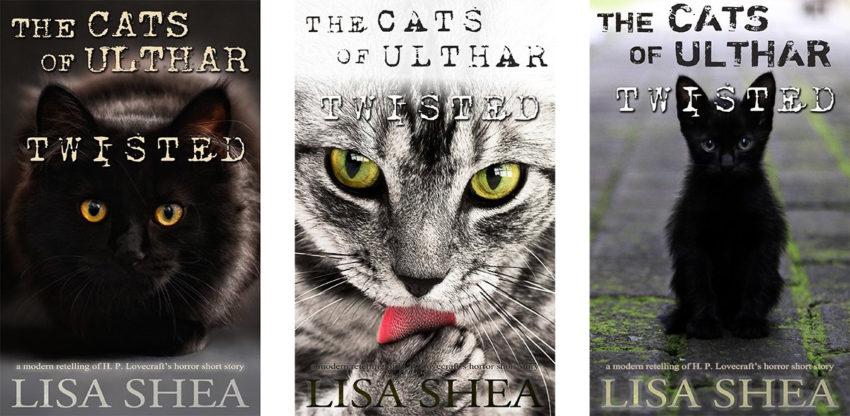 Left Center or Right? My fifth Lovecraft rewrite is ready to go live - I just need to figure out a cover! Feel free to mix fonts or offer other ideas 🙂. Happy Cat Day! #cat #cats #ilovecats