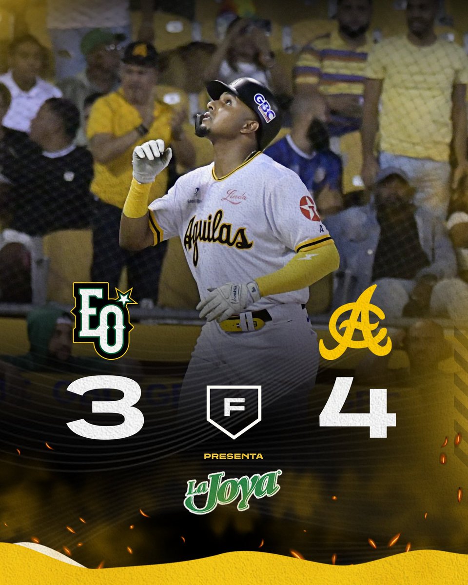 KeylinAcosta's tweet photo. ¡REEEEECOOOJAAAAANNNN! 🦅

Las Águilas Cibaeñas haciendo lo que mejor saben hacer, humillando a los contrarios dejándolos en el terreno de juego.

¡Otra victoria más de mis poderosas Águilas Cibaeñas que continúan volando alto hacia la primera posición! https://t.co/Q5wswPnW6q