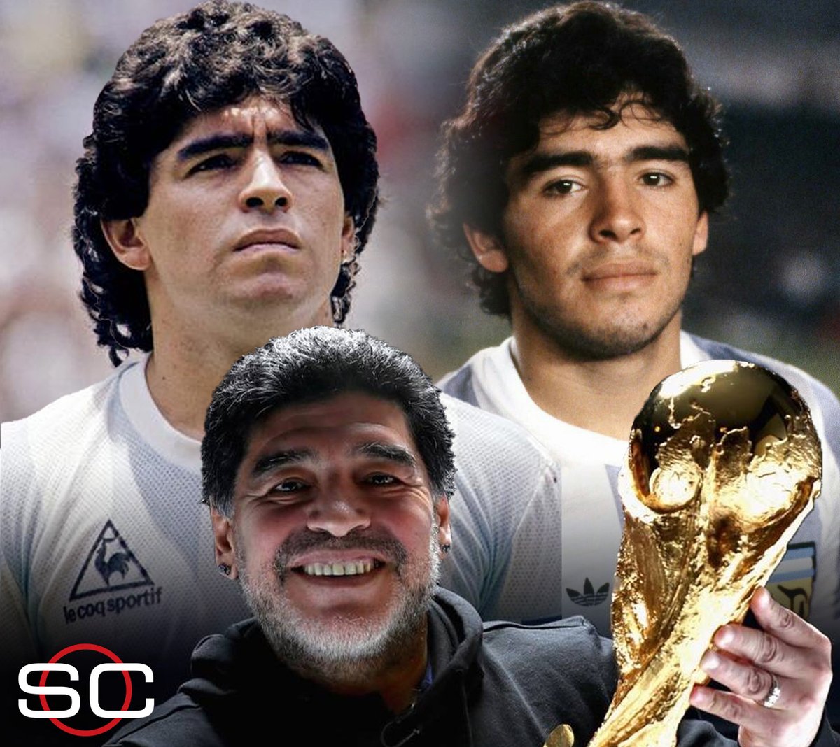 SC_ESPN's tweet photo. Porque estuviste ayer, porque estás hoy y porque vas a estar mañana... y siempre. 64 veces: el mejor de todos los tiempos.

#DiegoEterno https://t.co/eS6uzCCApN