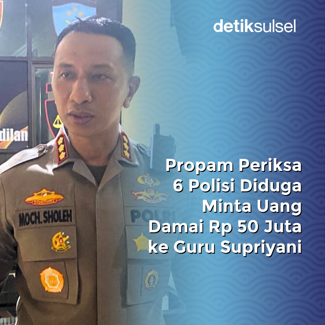 detiksulsel_'s tweet image. Bid Propam Polda Sultra memeriksa 6 personel polisi dalam kasus uang damai Rp 50 juta kepada guru Supriyani. 

&amp;gt;&amp;gt; dtk.id/Noukyi

#gurusupriyani #konawe #sultra #detikSulsel