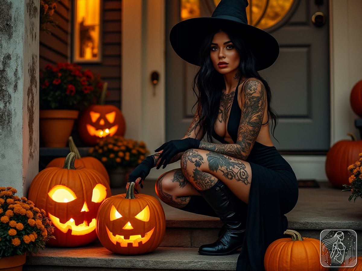 AikoStratus's tweet image. 🧙‍♀️ Tonight’s decor? A spellbinding affair! I’m just a hot housewife getting ready for Halloween… Do you think my witch outfit’s a little too much?😈🎃 #WitchVibes #HalloweenReady #SexyWitch