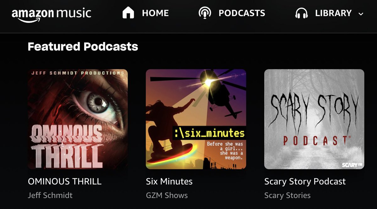 Jeff Schmidt (@jeffschmidt) on Twitter photo Big thanks to <a href="/amazonmusic/">Amazon Music</a> for giving Ominous Thrill some feature love!
Listen here:
music.amazon.com/podcasts/9f46b⦠Big thanks to <a href="/amazonmusic/">Amazon Music</a> for giving Ominous Thrill some feature love!
Listen here:
music.amazon.com/podcasts/9f46bā¦