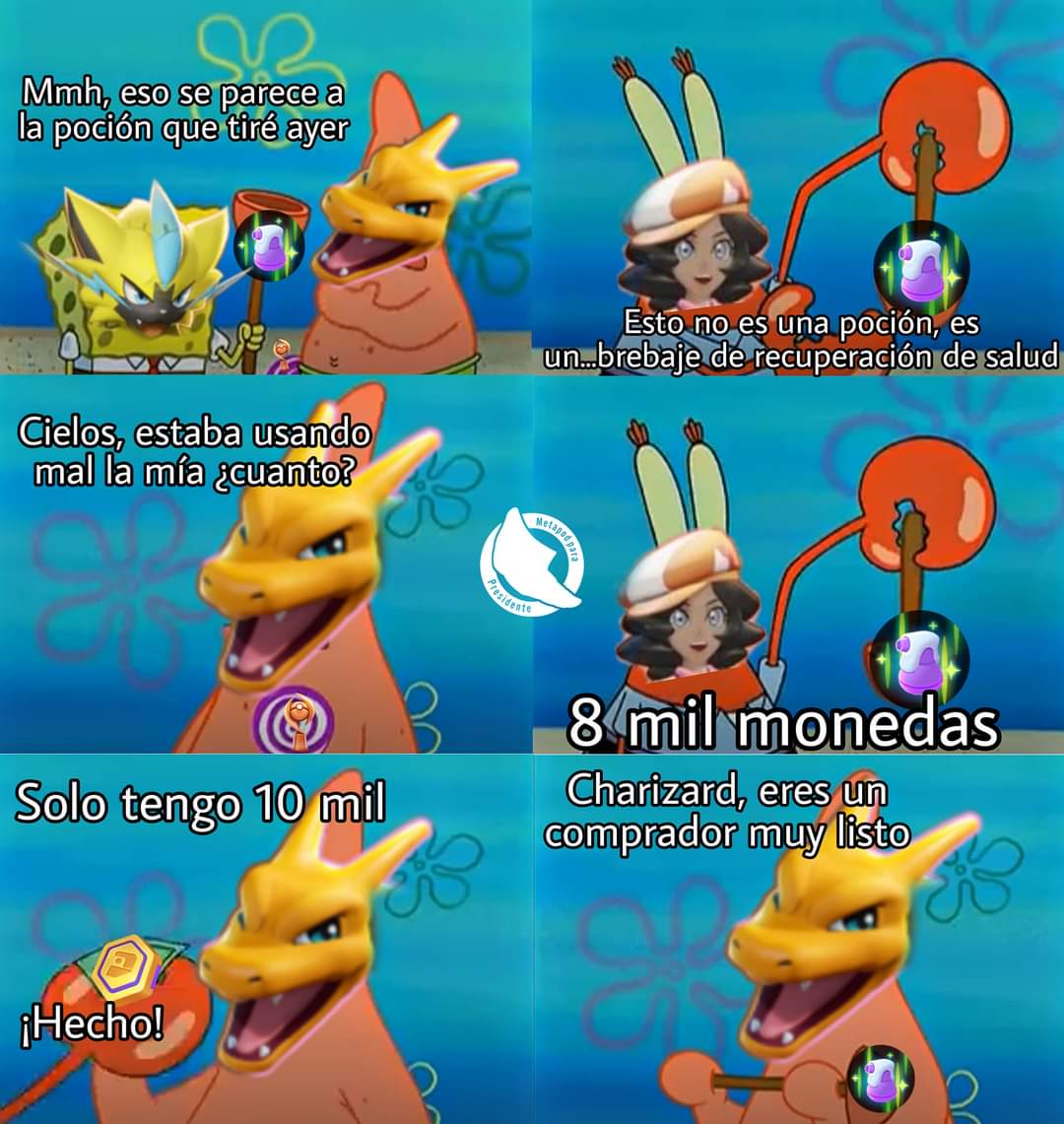 Se acuerdan de los memes de Charizard con poción?, image size:1080x1141
