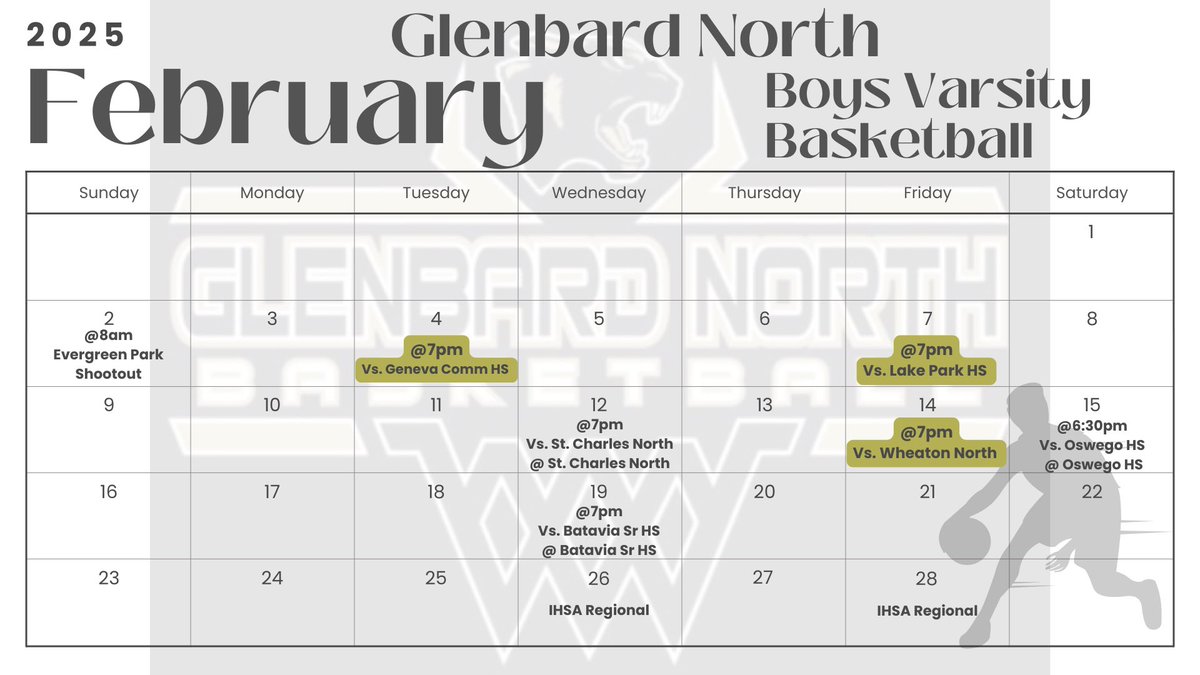 Boys varsity basketball schedule 24-25 season.