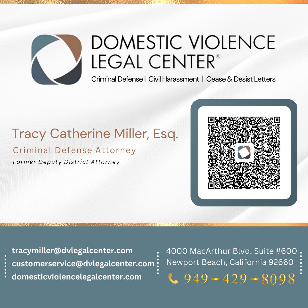 DVLegalCenter's tweet photo. 🚨 Seeking legal guidance in both criminal and family law matters? Criminal Defense Attorney, Tracy Catherine Miller specializes in bridging the gap between Criminal and Family Law Courts ⚖️

📞Call Now: 949-429-8098💼

#LegalLiaison #CriminalLaw #FamilyLaw #Mitigation https://t.co/qQdtPbACnG