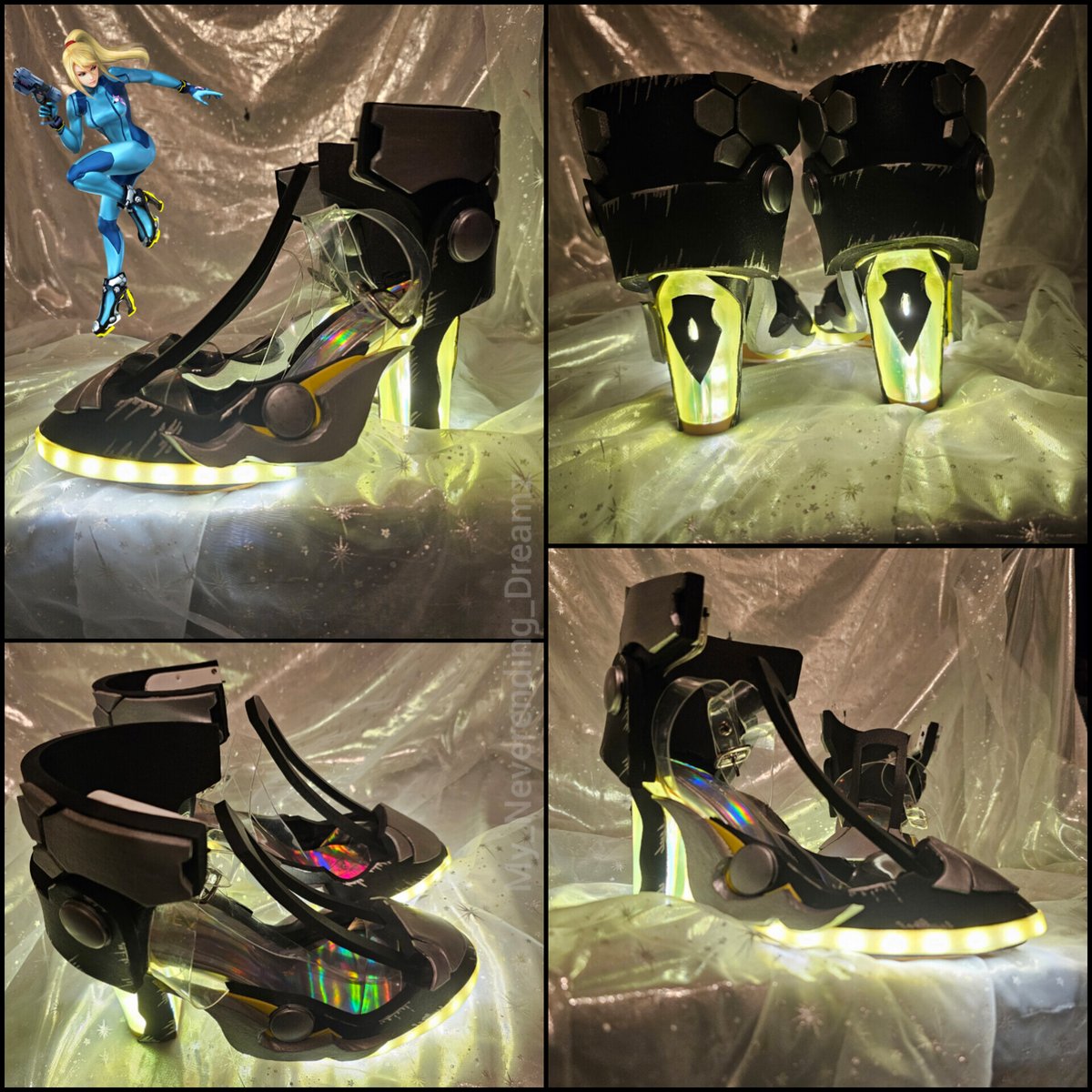 I've made zero suit samus heels!