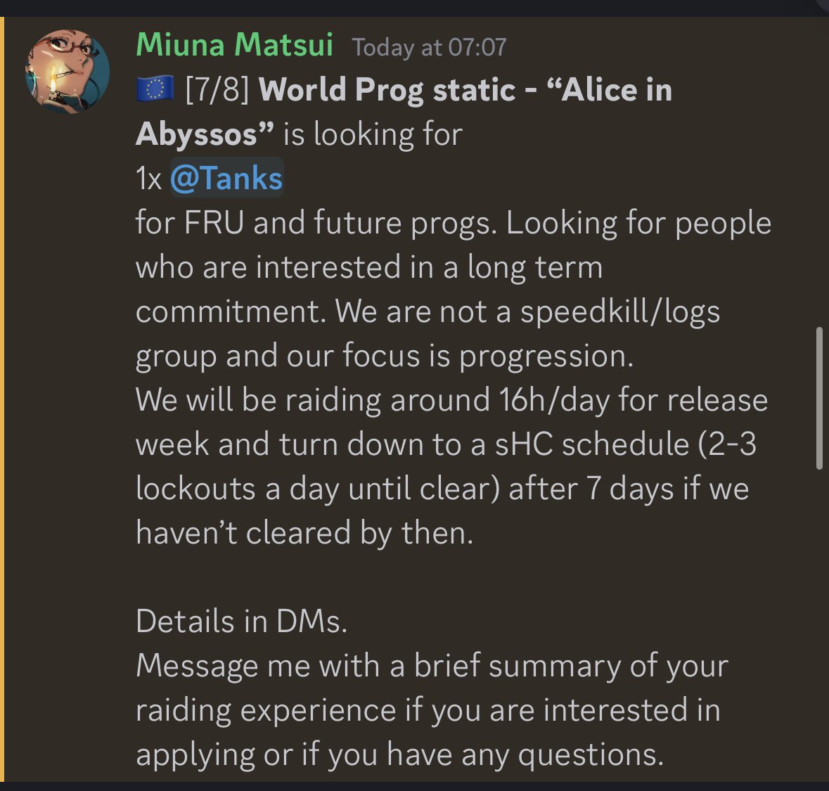 miuna_ff14's tweet photo. I am once again asking for your RTs. Thank you!!!
We raid on Chaos - EU at EU times https://t.co/YqGmskyFeA