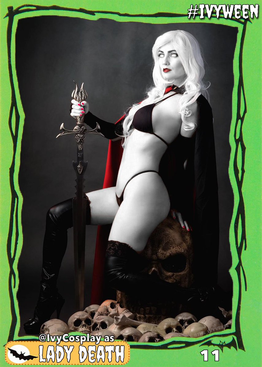 the_ivyverse's tweet photo. 13 Days of #Ivyween Day 11: Lady Death 💀
Oh My Goddess @IvyCosplay 🖤

#IvyCosplay #SpookySeason
#TradingCards #Halloween 
#TheIvyVerse #CosplayQueen
#LadyDeath #EvilErnie
#ComicBooks https://t.co/siEvTzSxvS