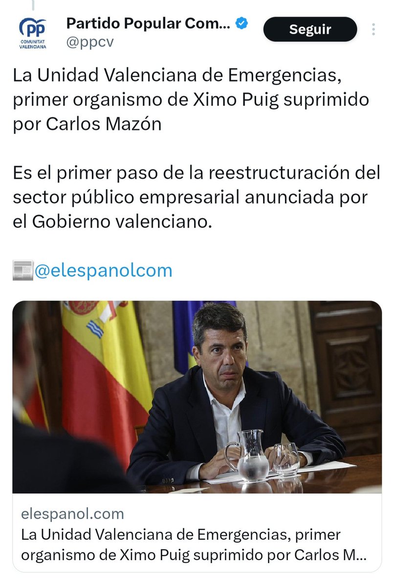 TaniaCrespo3's tweet photo. Lo primero que hizo este HP fue cargarse la UME Valenciana.
Hoy pudo haber mandado parar y cerrar colegios, comercios y las empresas y NO LO HIZO.
Muchas personas atrapadas en las autovías en horas críticas saliendo del trabajo y aguas arriba del Turia trabajadores incomunicados. https://t.co/5mkLIZ95TI