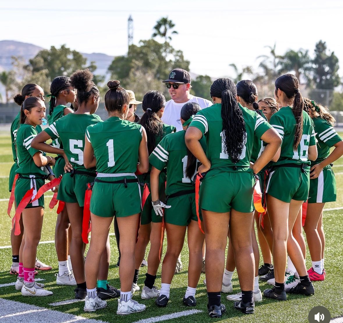 FontanaLearning's tweet photo. Varsity Flag Football faces Azusa High in the CIF Quarterfinal game tonight at 6:00! #GoCats #KaiserStrong 💚🏈💯 https://t.co/q1W1eJ6vPM