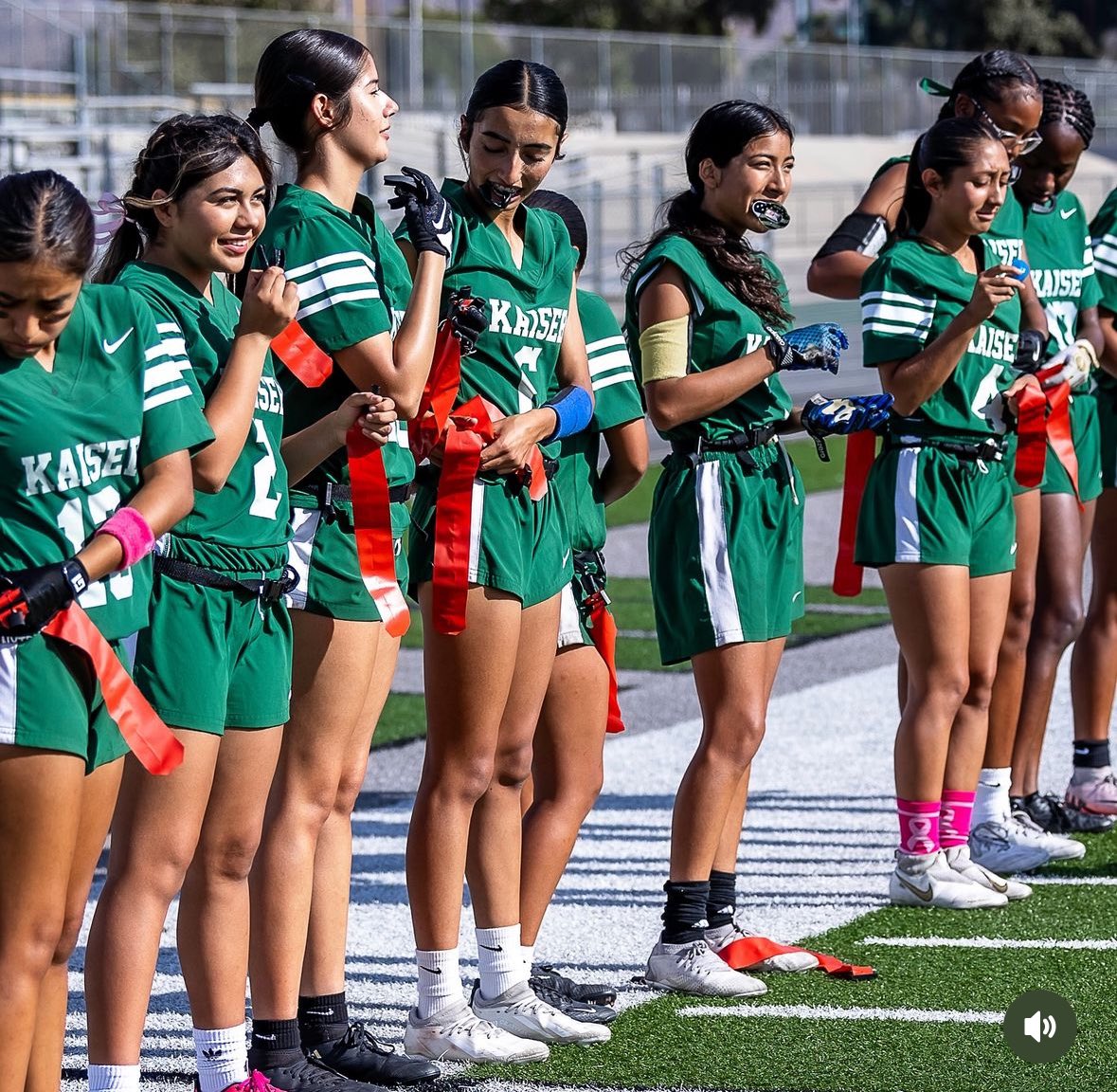 FontanaLearning's tweet photo. Varsity Flag Football faces Azusa High in the CIF Quarterfinal game tonight at 6:00! #GoCats #KaiserStrong 💚🏈💯 https://t.co/q1W1eJ6vPM