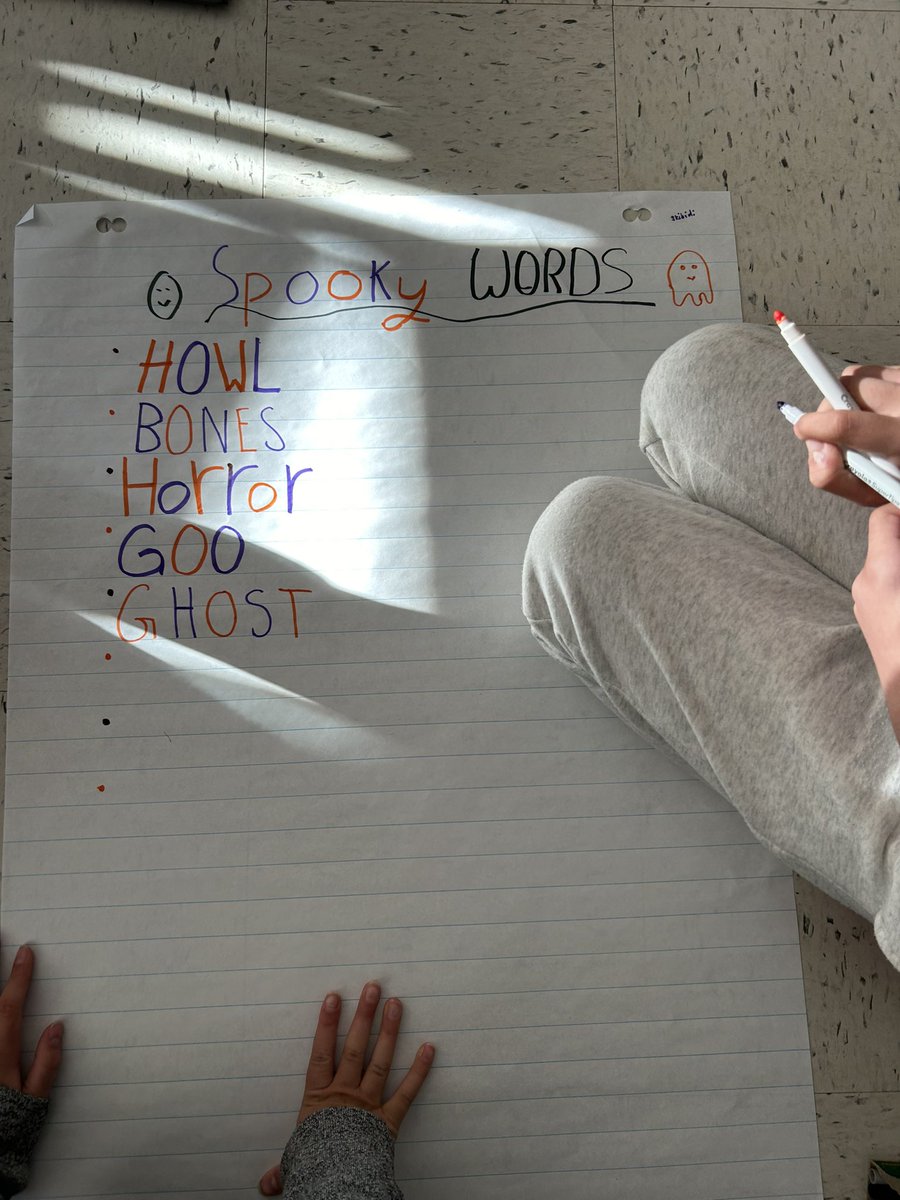 My Gr5 Smarties working in groups of 3 and brainstorming all of the Halloween words they could think of.  This was in preparation for our Halloween story writing for Writing Workshop today. <a href="/HRCE_NS/">Halifax Regional Centre for Education</a>  <a href="/basinviewdrive/">Wokabri</a>