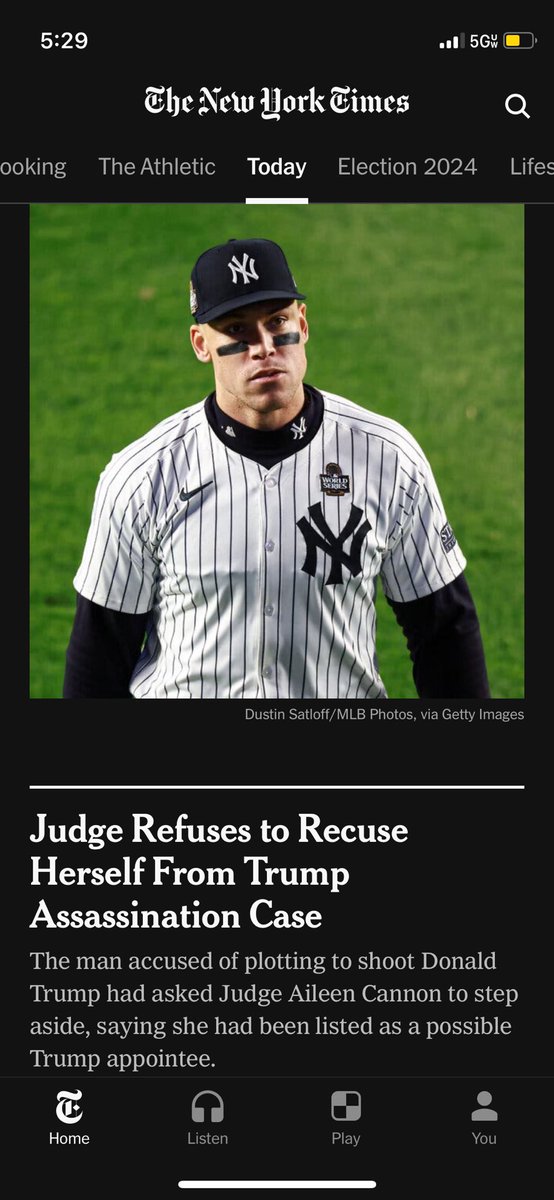 What’s Aaron Judge doing handling the Trump assassination case?
