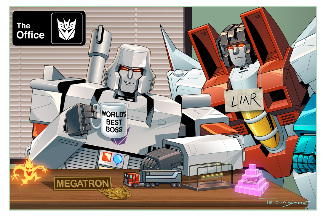 teyowisonte's tweet image. So we're a few days out from #TFConBaltimore
I'll be there with a couple of new prints (including my Office/TF crossover), my Art Book, as well as some oldies like my Lost Supper. Since the folks at TFCon never advertise me, I'd like to humbly ask you to retweet this post please!