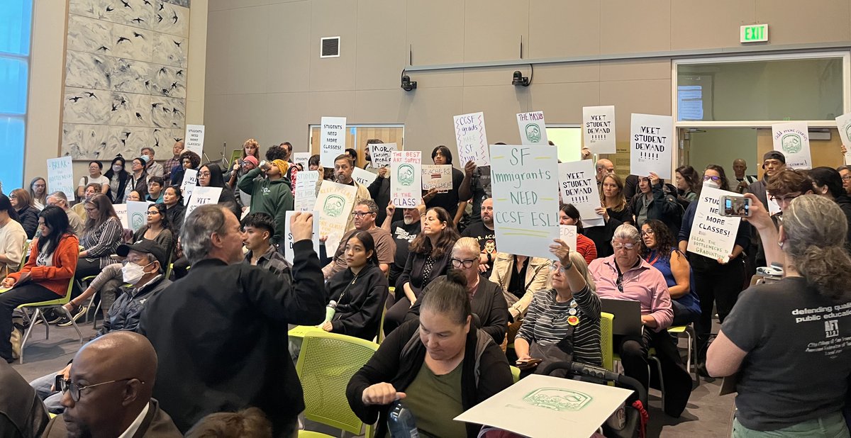 2000 immigrants waiting for a seat in an English language class at CCSF. Thanks to all for speaking out. This election, we urge you to vote Alan Wong only for SF College Board: we need leaders who listen &amp; fight for classes that lead to quality jobs &amp; life-changing degrees.