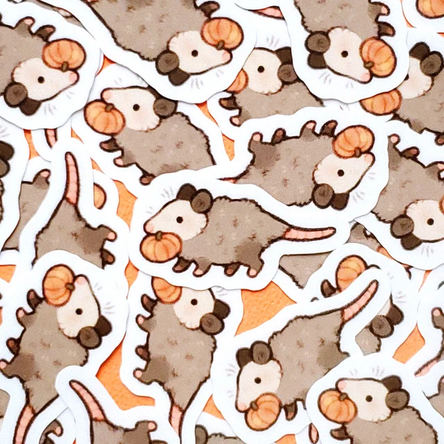 All orders will receive a little pumpkin possum sticker as a freebie! 
