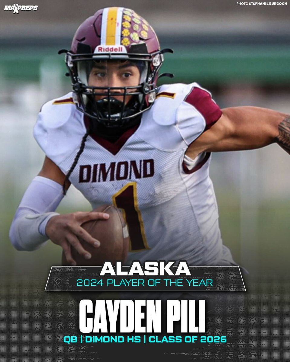Cayden Pili of Dimond named 2024 MaxPreps Alaska High School Football Player of the Year. 🏈🔥

Full story ⬇️
maxpreps.com/news/E94dxvK65…
