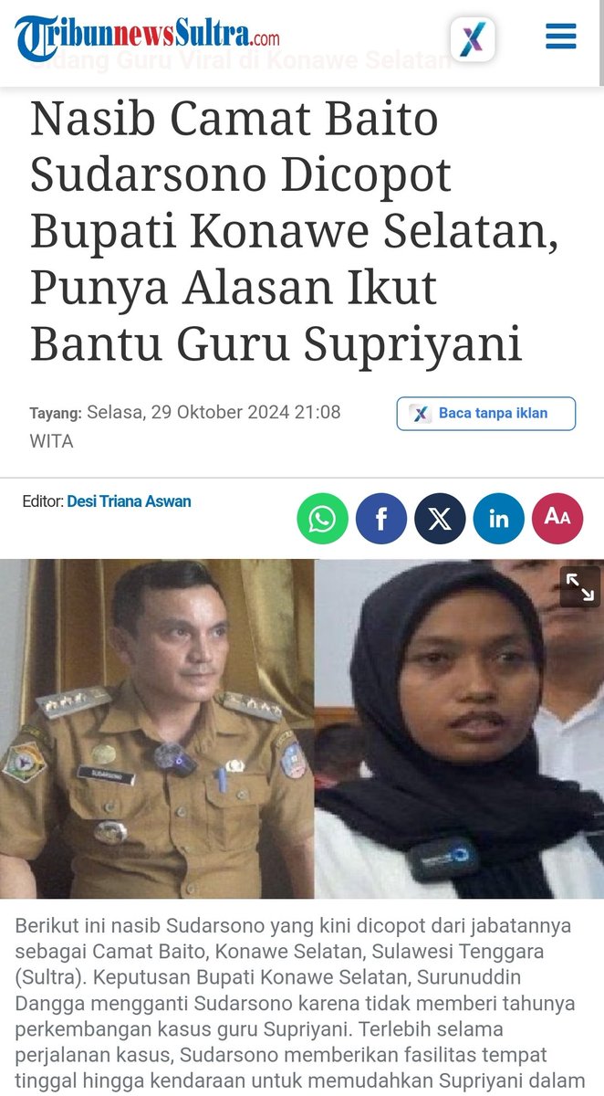 P3gEl's tweet photo. Camat Baito dicopot karena dianggap tak netral?dari sini tampak ya😏 https://t.co/7sMMvGmjsu