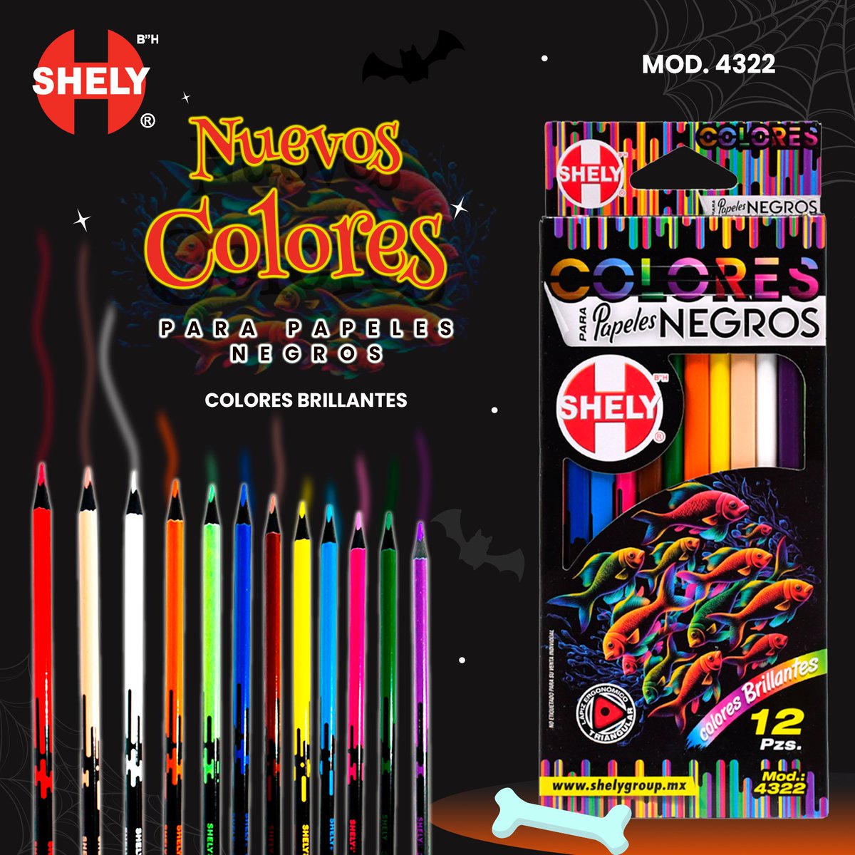 ShelyGroupMx's tweet photo. ¡Da vida a la oscuridad este Halloween con nuestros nuevos colores para papel negro ! 
Mod. 4322
#shely #papeleriashely #NUEVO #colores #papelnegro #DiaDeMuertos #papeleriacreativa #Creativity #Halloween #Halloween2024 #escolares #escolares2024 #lapicesdecolores https://t.co/hEtWx7wFog
