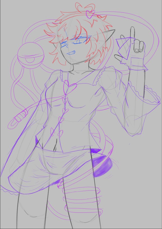 38caution's tweet photo. smug satori wip #touhou https://t.co/txRHaKLkfG