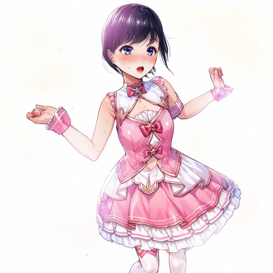 原稿の仕上げの真っ最中で息抜きに絵を描く余裕もないのでVroidモバイルで作ったモデルをVRMポージングデスクトップでポーズを取らせて撮影、線画抽出AISketchEgdeで線画化、元画像と共に着彩AI copainterで着彩後に加筆、効果+
汗をかいてるのはAI判断です ツールのくせに味な真似を… 