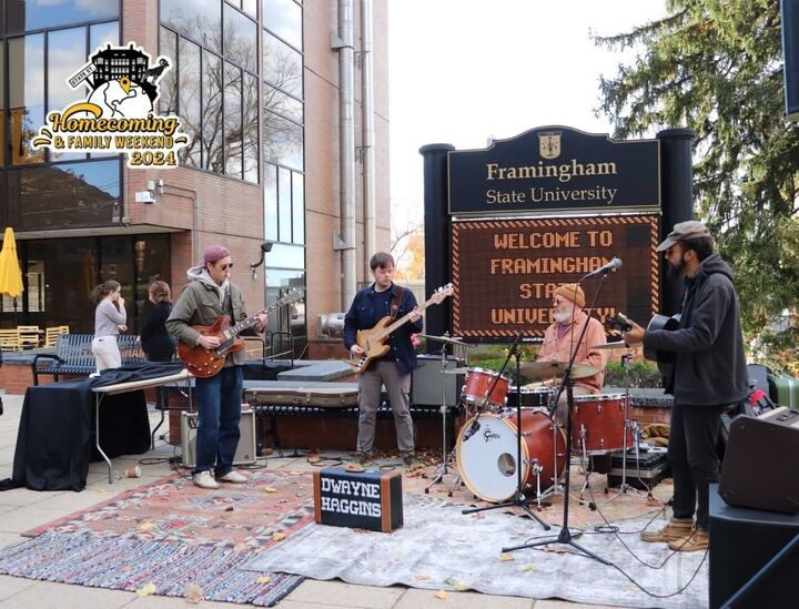 FraminghamU's tweet photo. Block party on State Street! 

#FramState #FSURams #FraminghamStateUniversity #fRAMily #FraminghamState #Homecoming https://t.co/qSRUmsrcF6