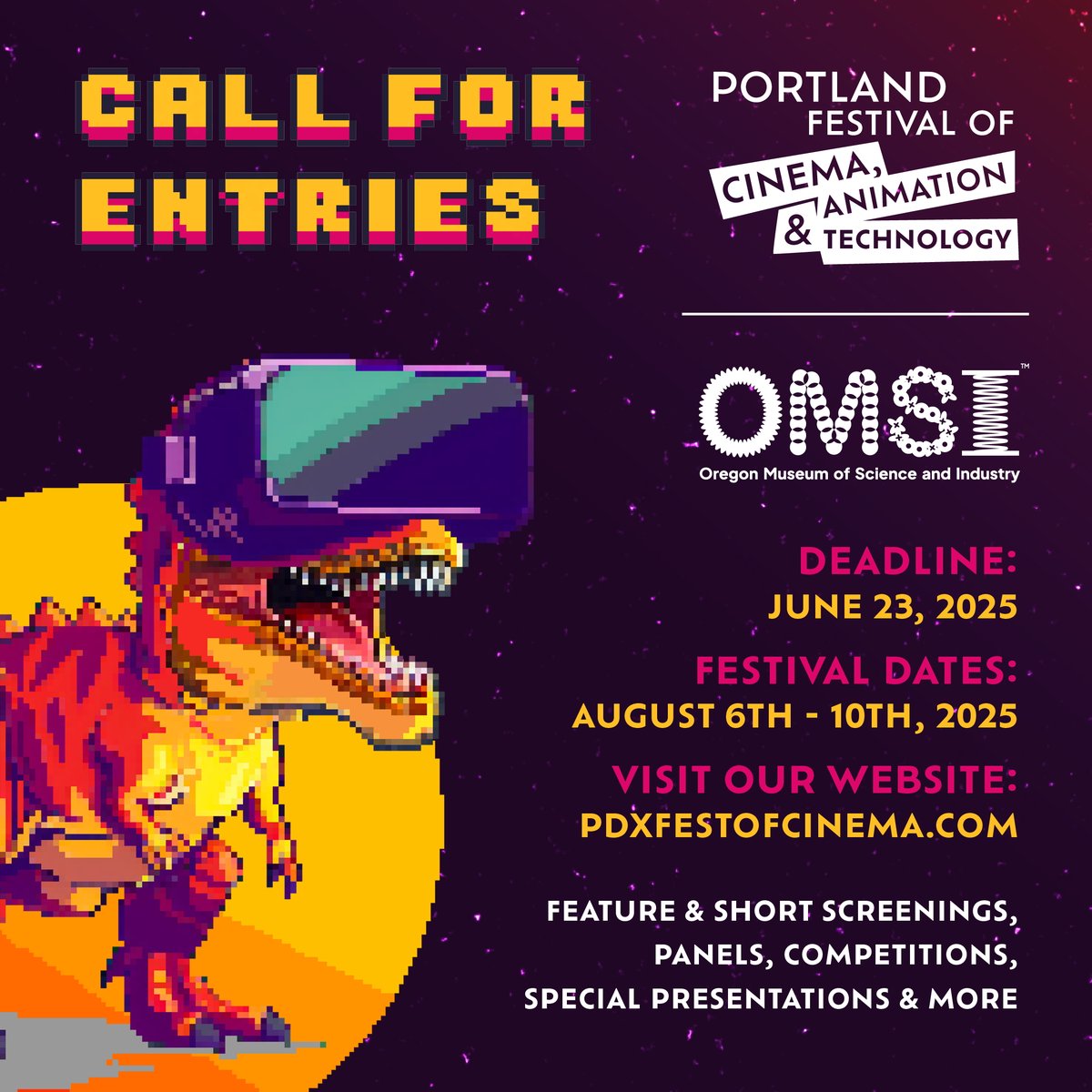 thePFCAT's tweet image. Come join us in 2025! #animationfestivals #callforentry #portland #filmfestivals