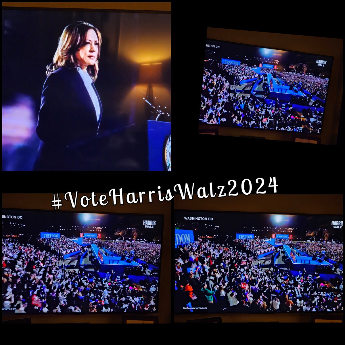 Tleelee4's tweet photo. @harryjsisson @realDonaldTrump wishes he could have this kind of support.  VP Harris will be an excellent president, and it's time to turn the Page on tRump and let him get to Jail! #VoteBlueDownBallott #VoteBlueAsifYourLivesDependonit https://t.co/Q5h97RiO1t