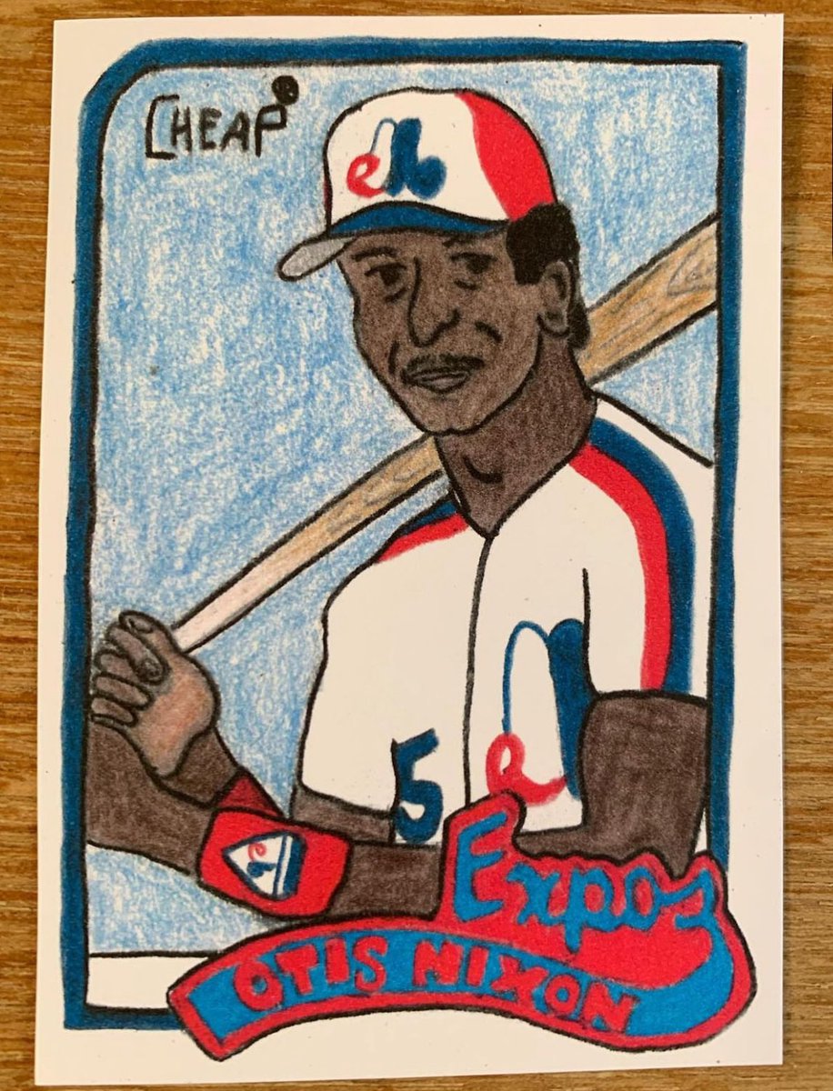 Otis Nixon. 1989 Topps style. 

#mlb #baseball #baseballcards #cardart #sportsart #collect #sportscards #indiepress #otisnixon #montrealexpos