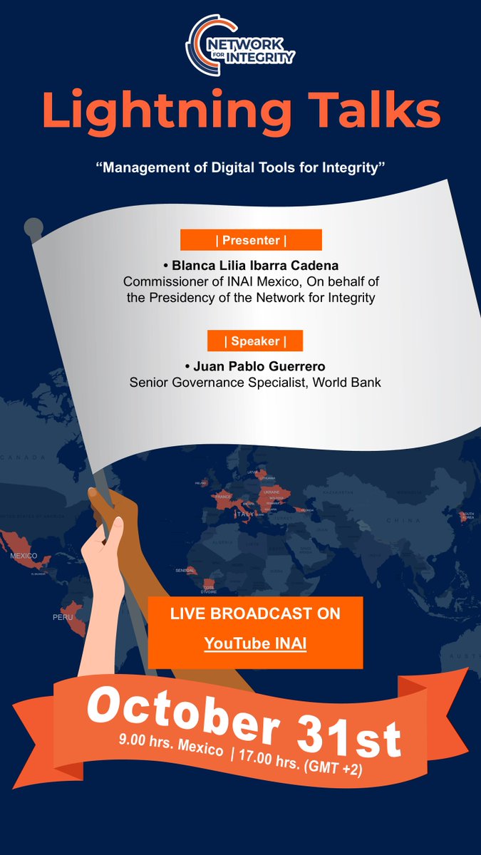 📢Join the Lightning Talk: 
“Management of Digital Tools for Integrity”

📅Thursday, October 31st, 2024
⏰9.00 hrs. Mexico | 17.00 hrs. (GMT +2)
<a href="/bl_ibarra/">Blanca Lilia Ibarra</a> <a href="/jpga63/">Juan Pablo Guerrero</a>