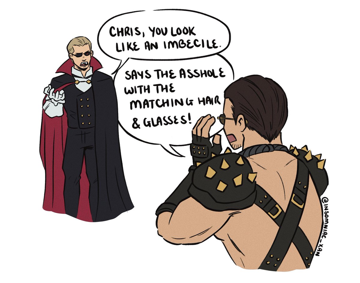 insomniac_xan's tweet photo. it’s not an re5 party without wesker https://t.co/msiBFLbs4I