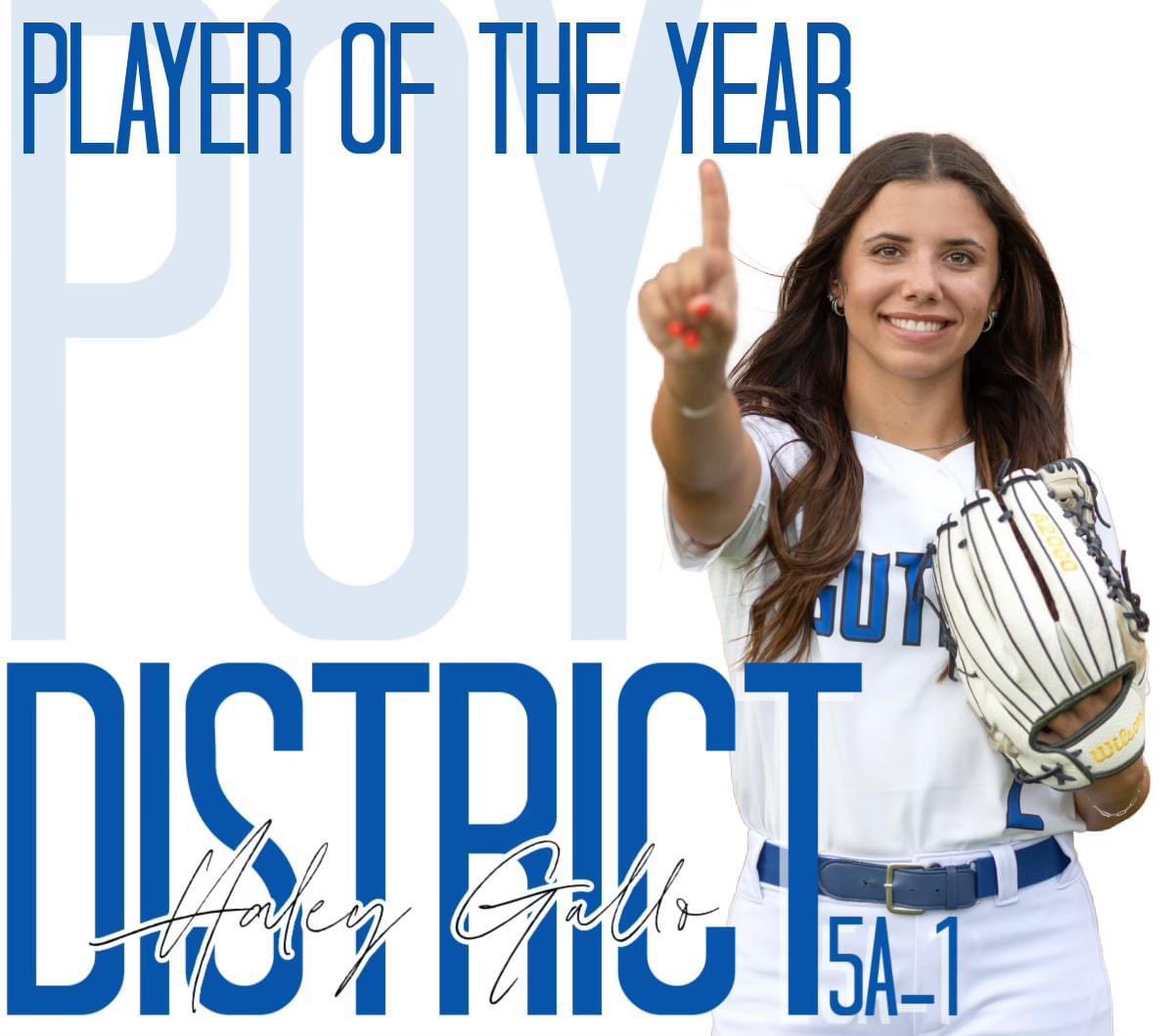 Congratulations to Senior Haley Gallo, District Player of the Year!!