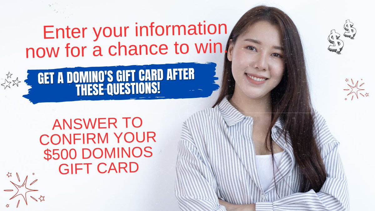 🍕✨ Want a chance to win a Domino's Gift Card?

It’s easy! Just fill out your info and answer a few quick questions.

👇 Enter Now!
bit.ly/3Uslcki  
#Dominos #GiftCard #PizzaLovers #Foodie #PizzaNight  #FoodieLife #Delicious  #USA #Apple #iOS #Giveaway #FastFood