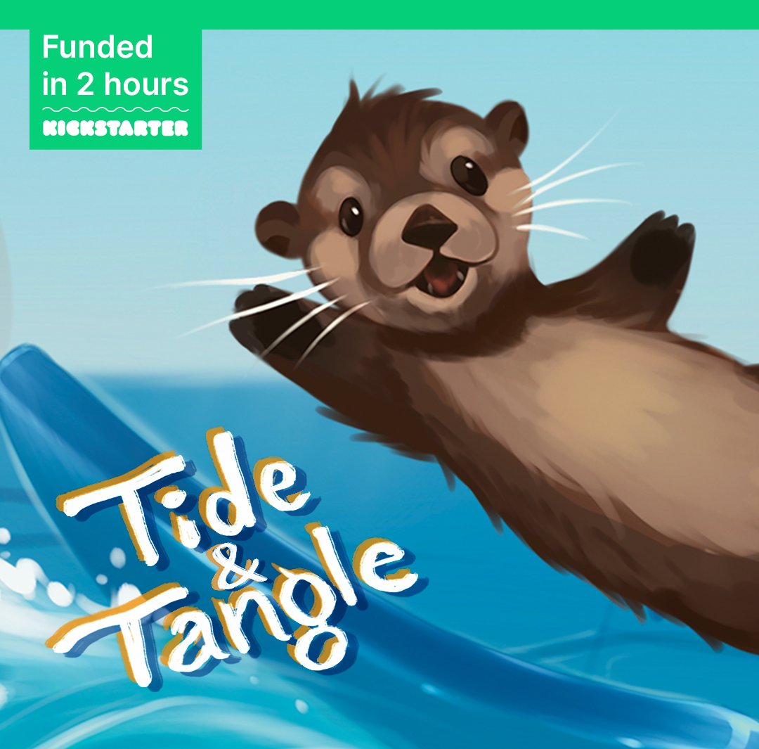 Good news! 🎉 Tide &amp; Tangle funded in 2 hours! Huge THANK YOU to all the amazing backers—couldn’t have done it without you! 💙

Updates on reviews, stretch goals, and translations are live—check them out!

#funded #TideAndTangle #Kickstarter #boardgames