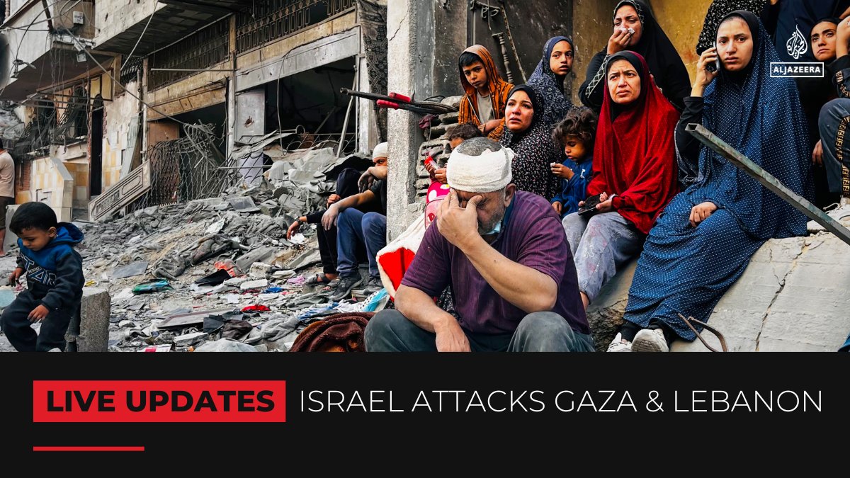 Al Jazeera English (@ajenglish) on Twitter photo Israel is ramping up attacks in Gaza and Lebanon, while rights organisations warn of an impending famine in Gaza due to Israeli restrictions on aid access.
🔴Follow our LIVE coverage: aje.io/nostc8 Israel is ramping up attacks in Gaza and Lebanon, while rights organisations warn of an impending famine in Gaza due to Israeli restrictions on aid access.
🔴Follow our LIVE coverage: aje.io/nostc8