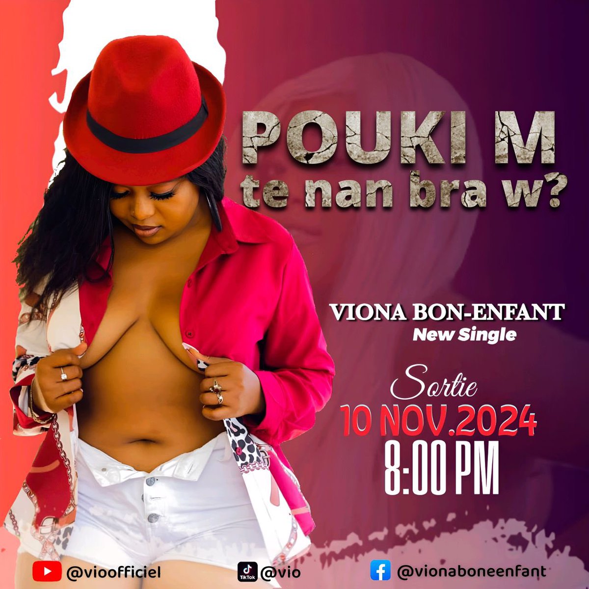 billyliveshow's tweet photo. Viana ap soti premye mizik li ki rele Pouki m te nan bwa w 10 Nov kap vini la a 8h 00  Pm . https://t.co/I1UobIcMko