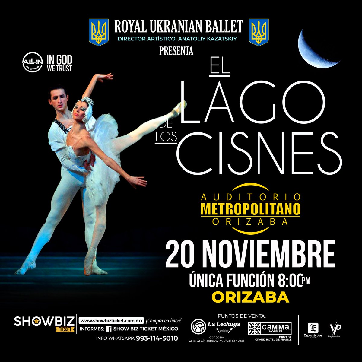 VelezPromotions's tweet photo. El #RoyalUkrainianBallet🩰 llega al  #AuditorioMetropoliatanodeOrizaba🎭 este 20 de noviembre para presentar #ElLagodelosCisnes🦢, tras una exitosa gira por todo #México. Venta de boletos en línea a través de @show_biz_ticke #showbizticketméxico🎟: https://t.co/rKPX9kEndw https://t.co/7MAwxvaUOs