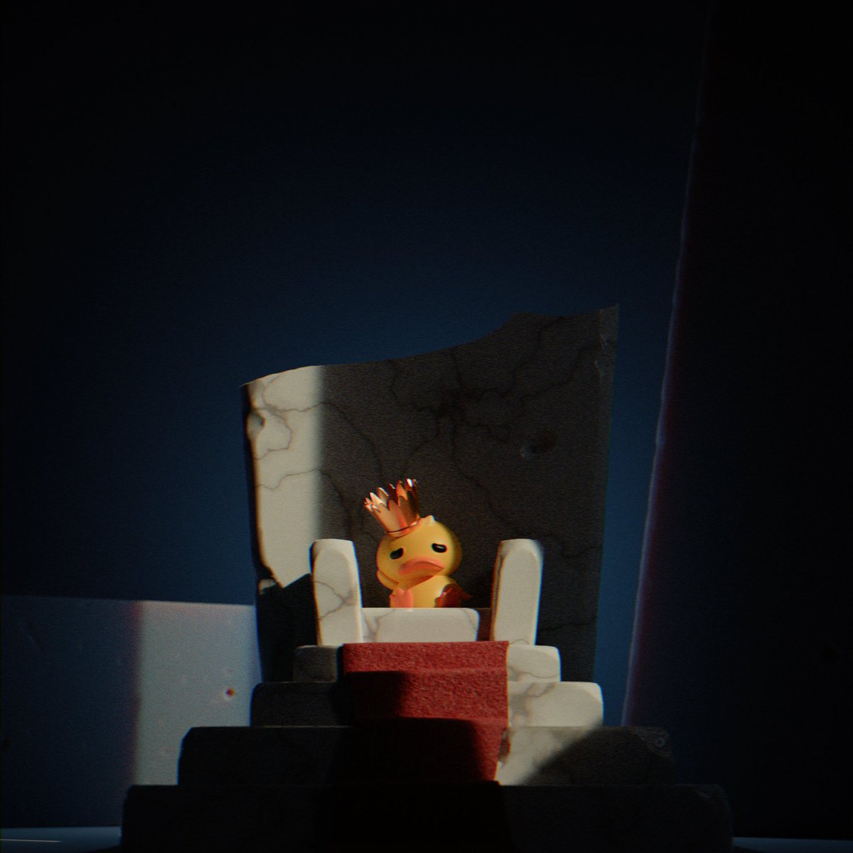 soft_rumpus's tweet photo. (っ◔◡◔)っ ♥ King Duck  ♥

(made in Blender) https://t.co/hIDZZrh6vD