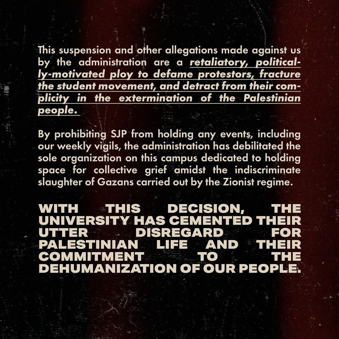 National Students for Justice in Palestine tweet media