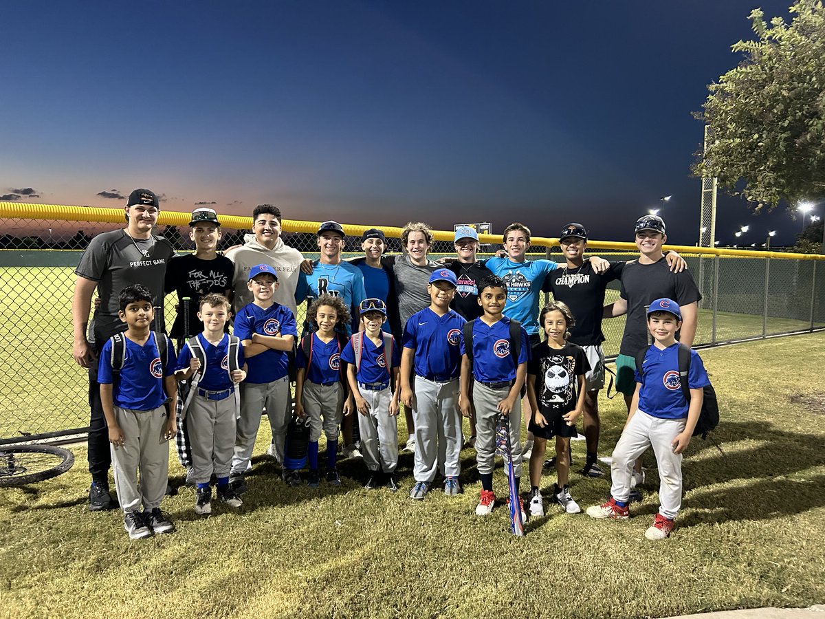 Some of the players were able to support the 8U Cubs tonight!  Let’s go IKE!!!  #BCM #12MO #ProsperProud