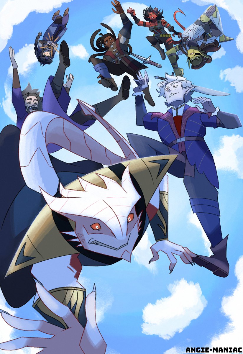 Falling from the Nautiloid like an anime opening
.
#BG3 #BaldursGate3