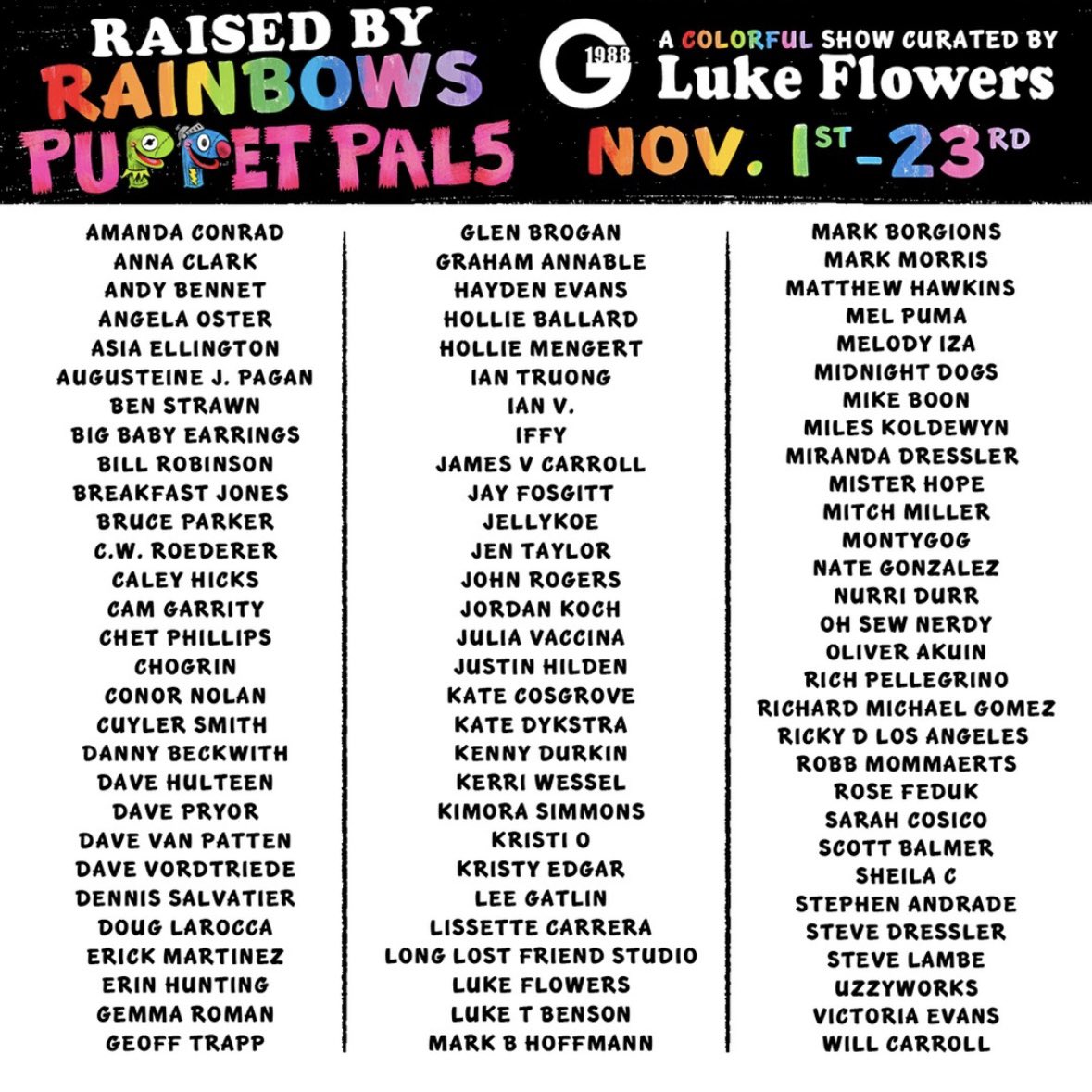 camgarrity's tweet photo. So grateful to @lafcreative for including me in his show at @Galleries1988 “Raised By Rainbows: Puppet Pals” — all of these talented artists’ work goes up on Friday! Swipe to the end for my color variant 💙🧡 #Puppets #Puppetry #Illustration #JimHenson #Muppets #SesameStreet https://t.co/uEMQrTieCi